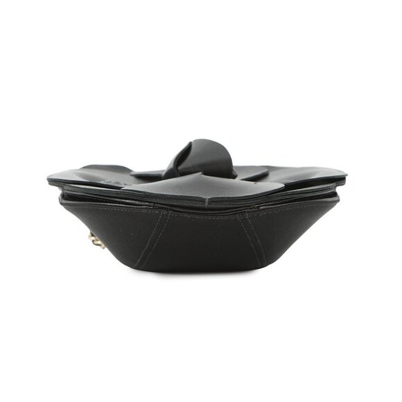 CHANEL Camellia ChainPochette Satin/Leather Black - Picture 7 of 15